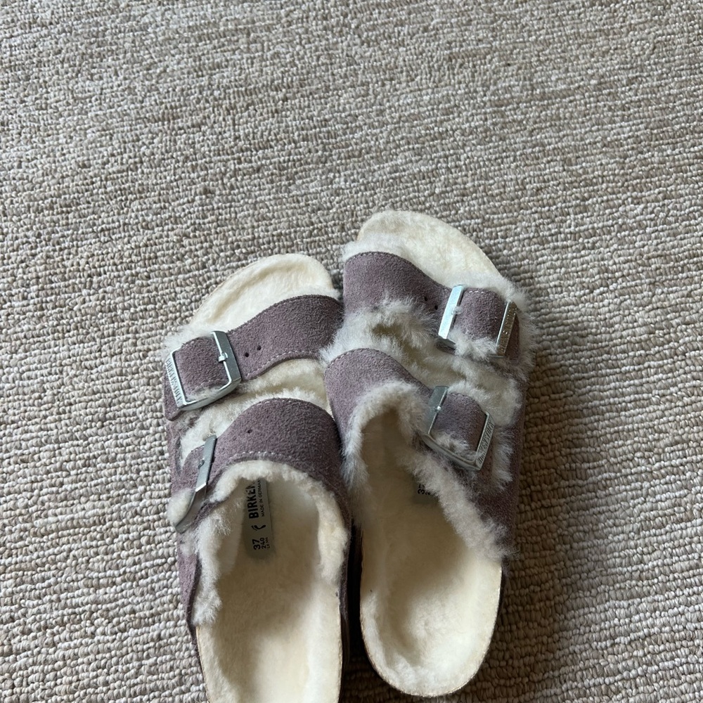 Birkenstock Shearling-Lined Sandals